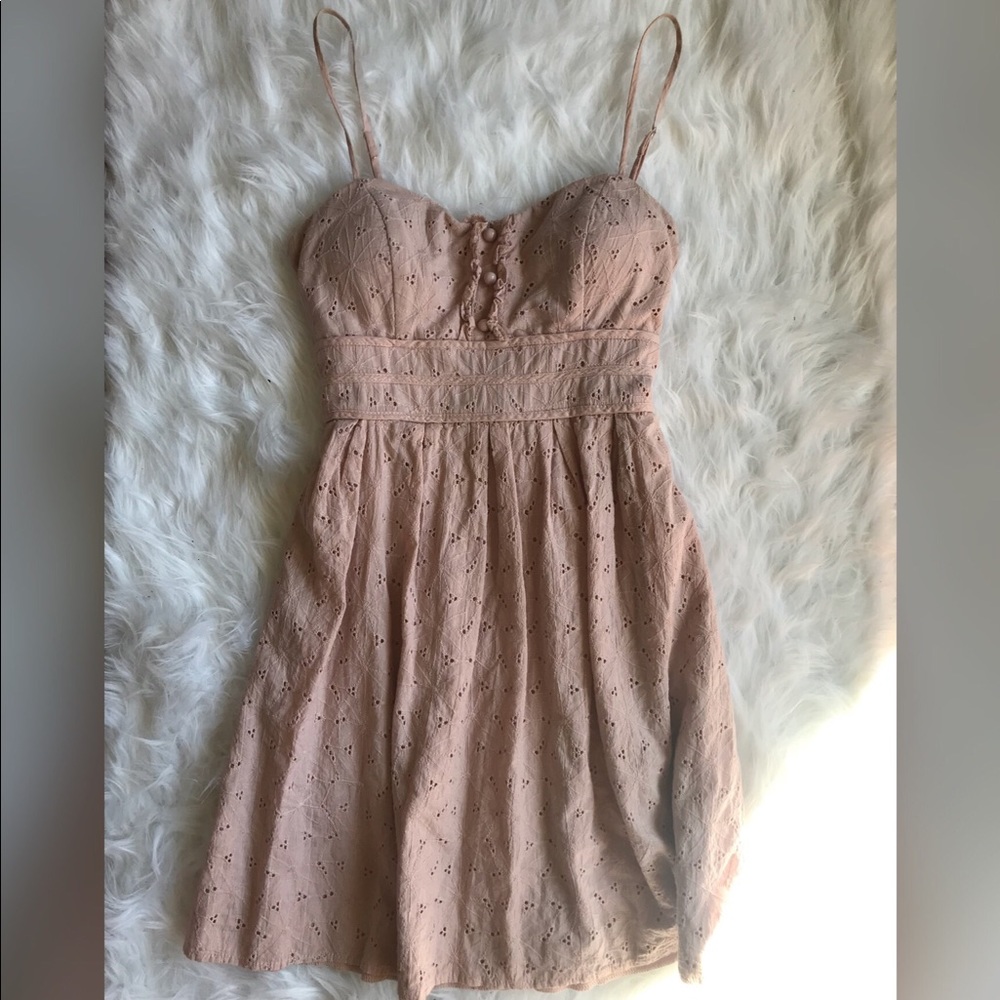 SOLD: (MODCLOTH) City Triangles Embroidered Dress